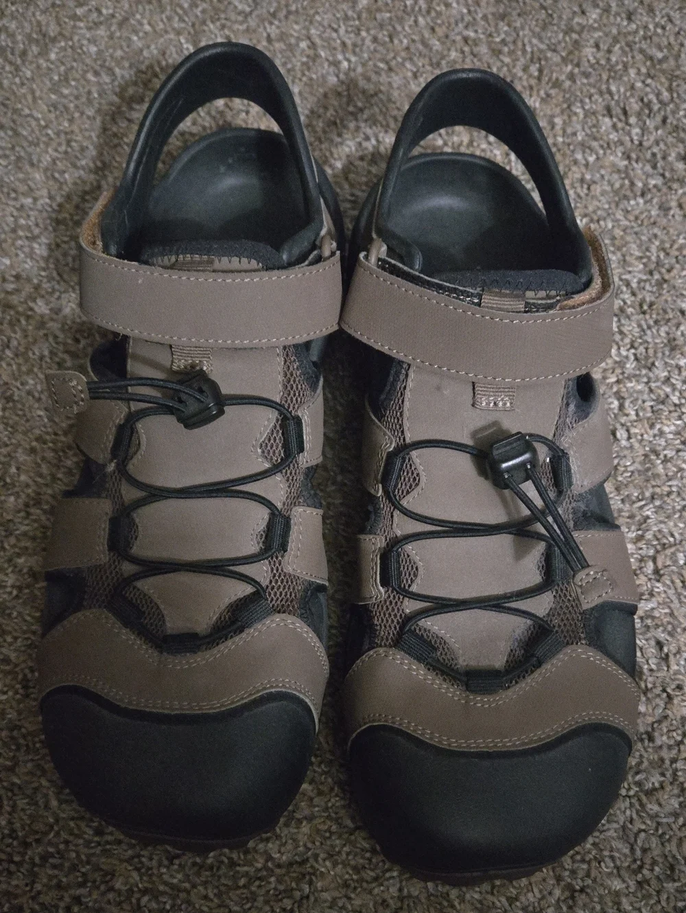 Teva Men's Flintwood Outdoor Sandals in Taupe and Black, Worn Once